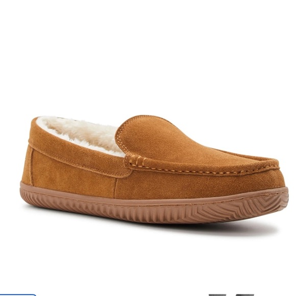 George Other - George Men's Hillcrest Suede Moccasin Slippers Camel Size 11-12 NWOT
